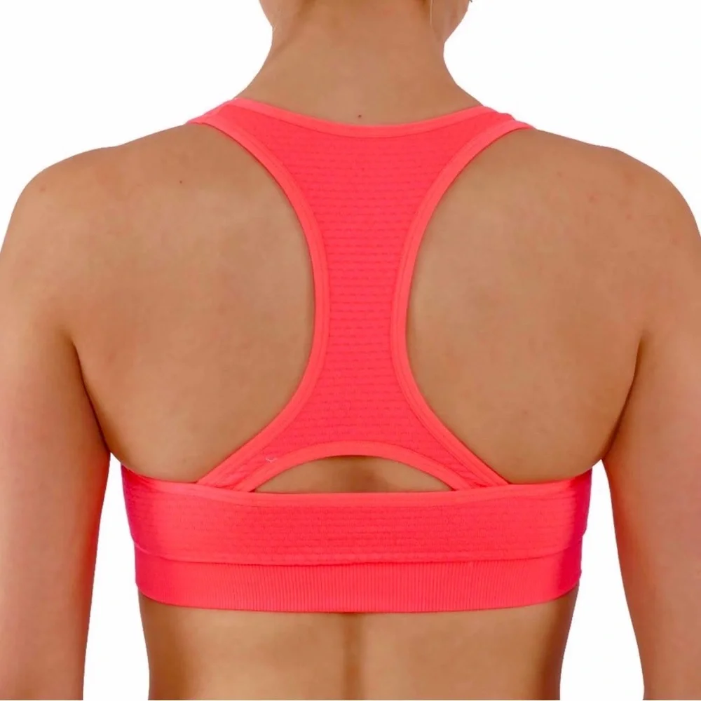 ❗️END OF YEAR SALE NWT Coral Red High Impact Sports Bra with Removable Cups S/M - Picture 3 of 10